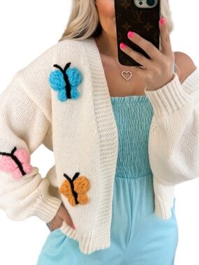 Dreamers Chunky Knit Butterfly Cardigan